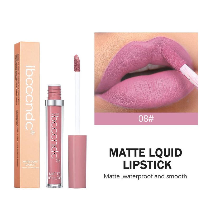ibcccndc 12-color matte lip gloss, non-sticky, velvety matte lipstick/lip tint